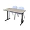 Cain Rectangle Tables > Training Tables > Cain Training Table & Chair Sets, 48 W, 24 L, 29 H, Maple MTRCT4824PL47GY - alternate 1